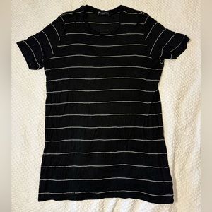 Brandy Melville black and white striped t shirt dress / coverup